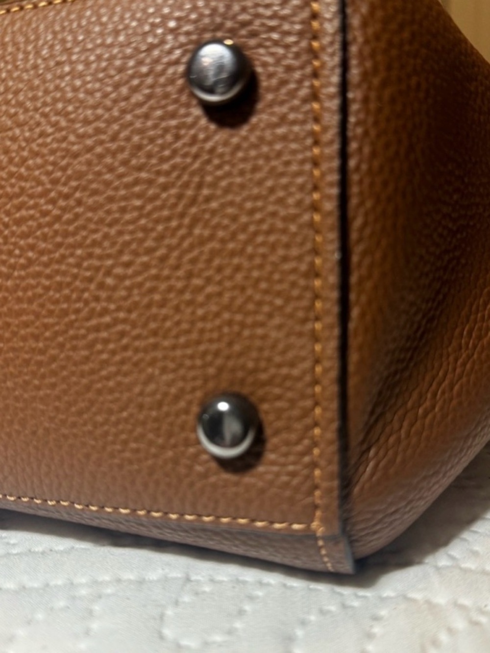 NWT Coach Hudson leather double handle Brown Leather Tote Bag - Picture 6 of 6